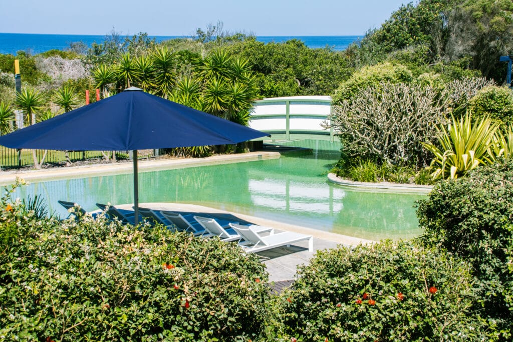 Pool view from Beach house2