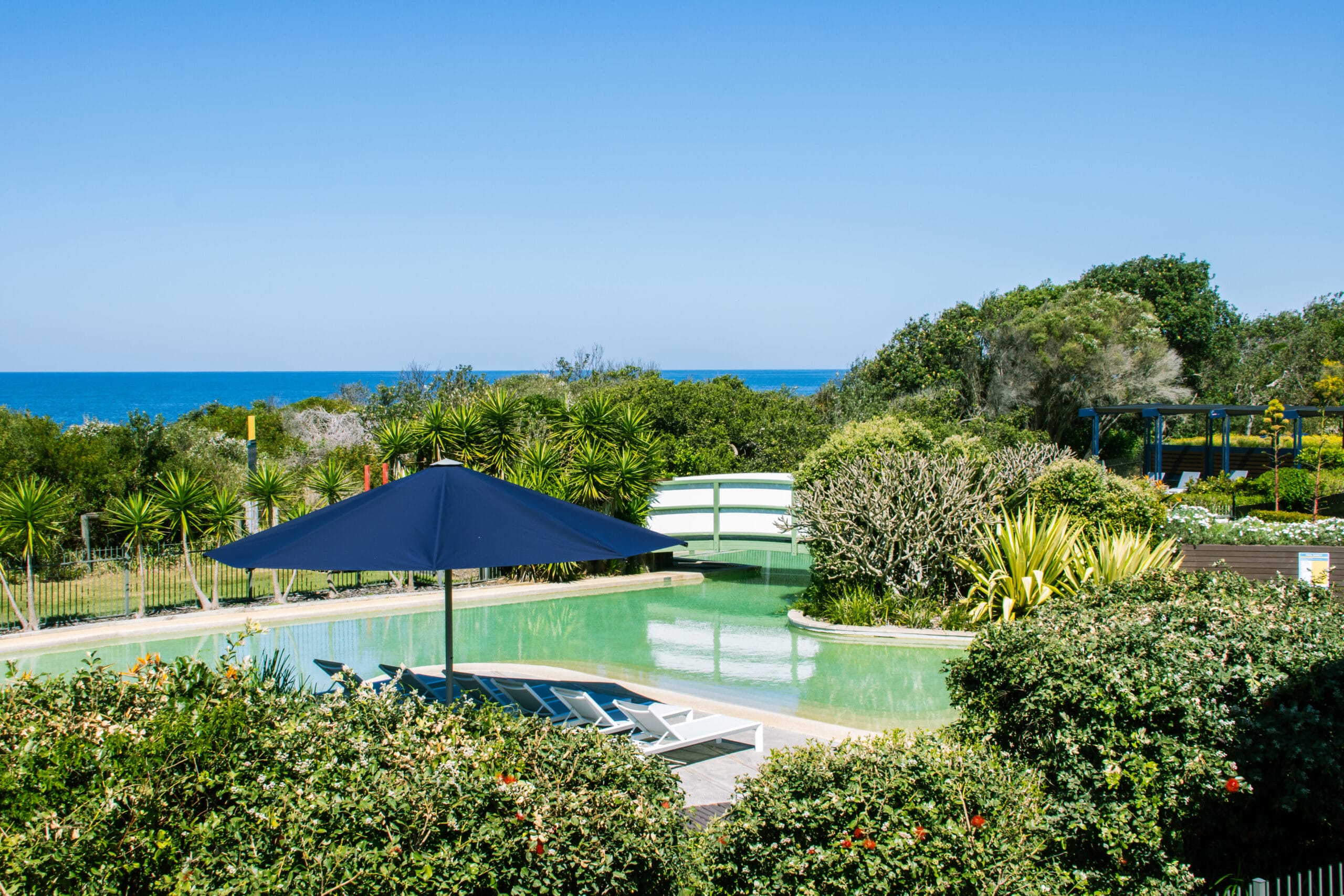 Pool view from Beach house3