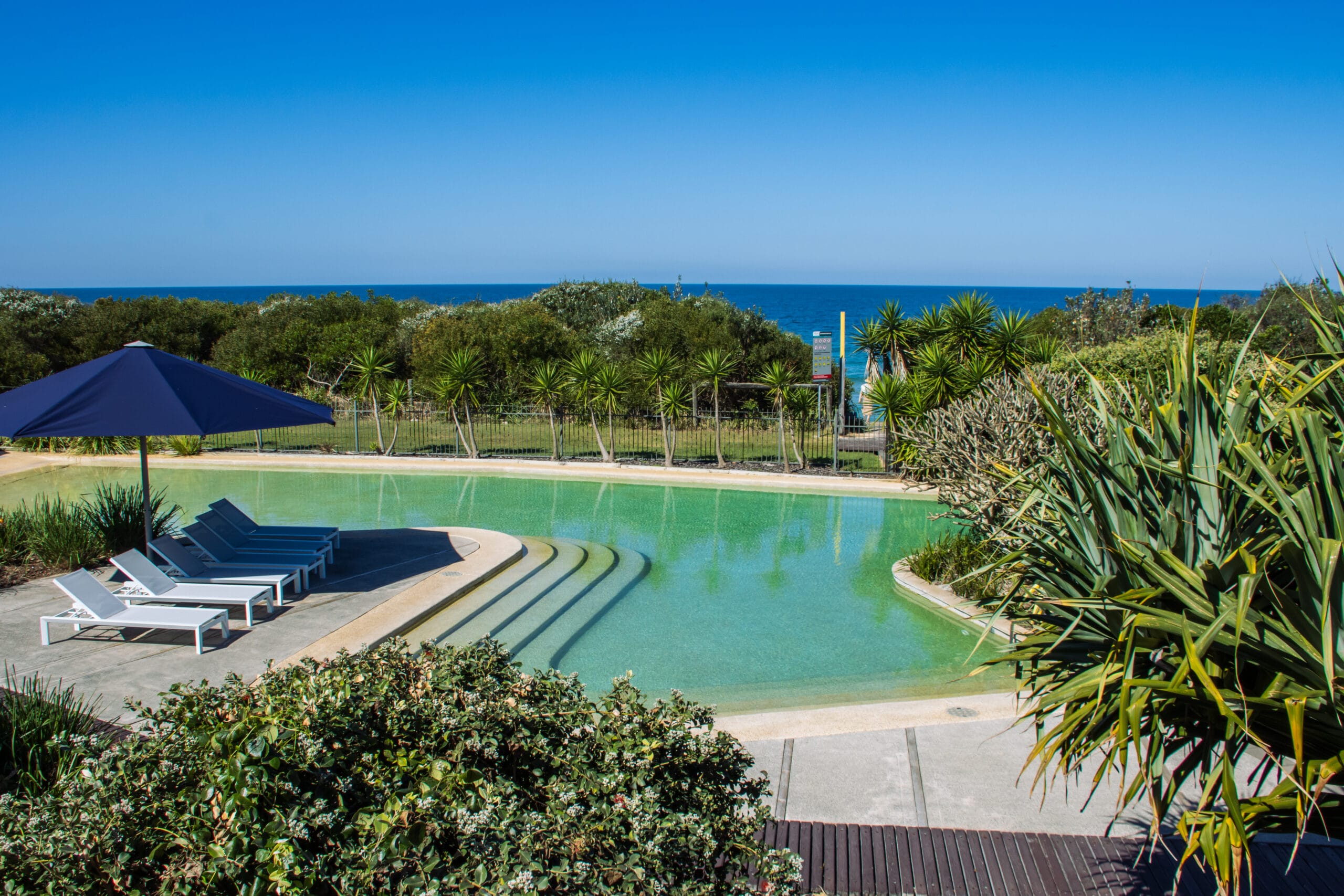 Pool view from Beach house5